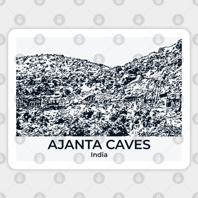 Ajanta Caves - India Magnet by Lakeric